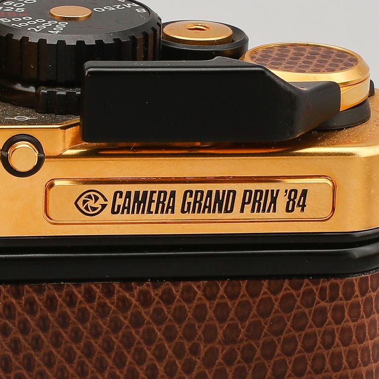 NIKON FA, gold camera grand prix 84 edition, förgylld, 1984.