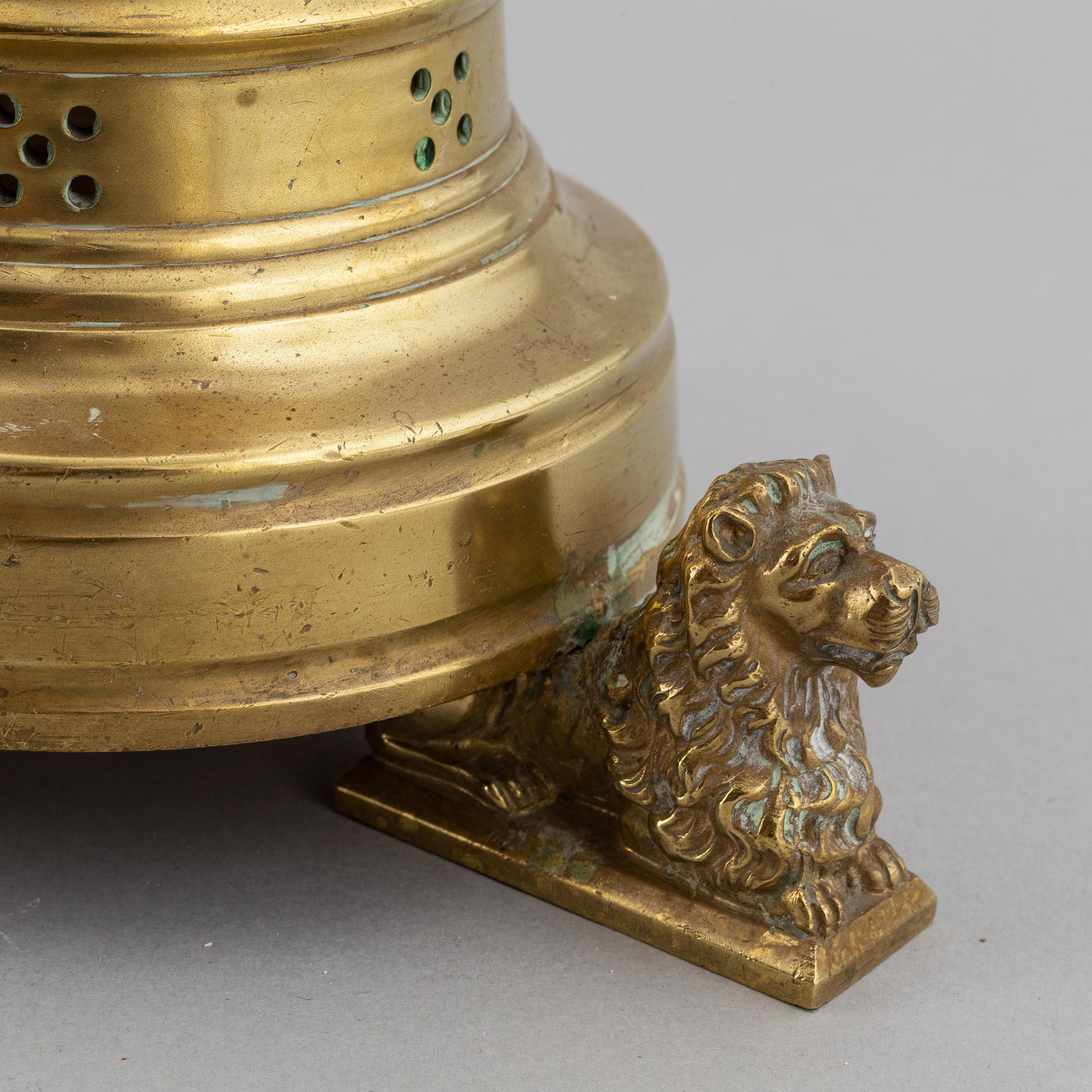 A 19th century bronze church candlestick.