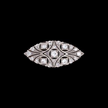 840. BROSCH, gammalslipade diamanter, tot. ca 1 ct. 1930-tal.