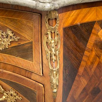 A Swedish Rococo 18th century commode by Gustaf Foltiern (master in Stockholm 1771-1804).