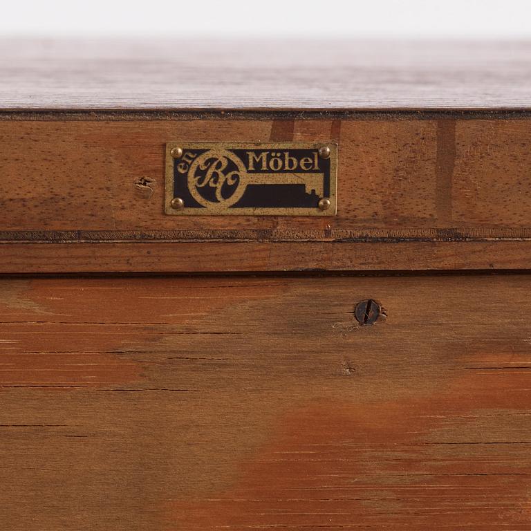Otto Schulz, a Swedish Modern oak and faux leather bar cabinet, Boet, Gothenburg, 1948.