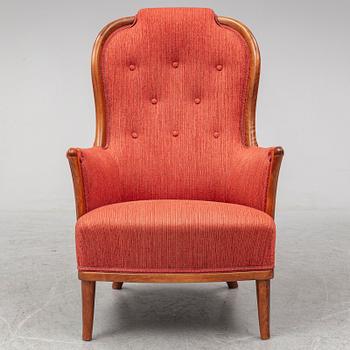 CARL MALMSTEN, a 'Vår Fru' mahogany easy chair from AB O.H. Sjögren, Tranås. Second half of the 20th century.