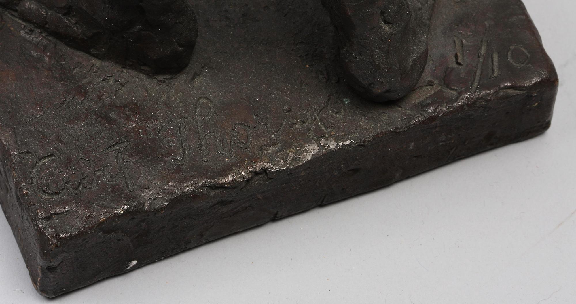 THORSJÖ, CURT. Skulptur. Brons. Sign.