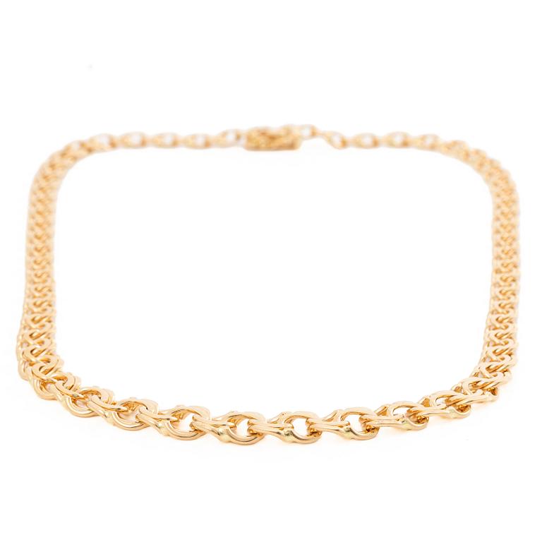 Collier 18K guld, doserad bismarck.