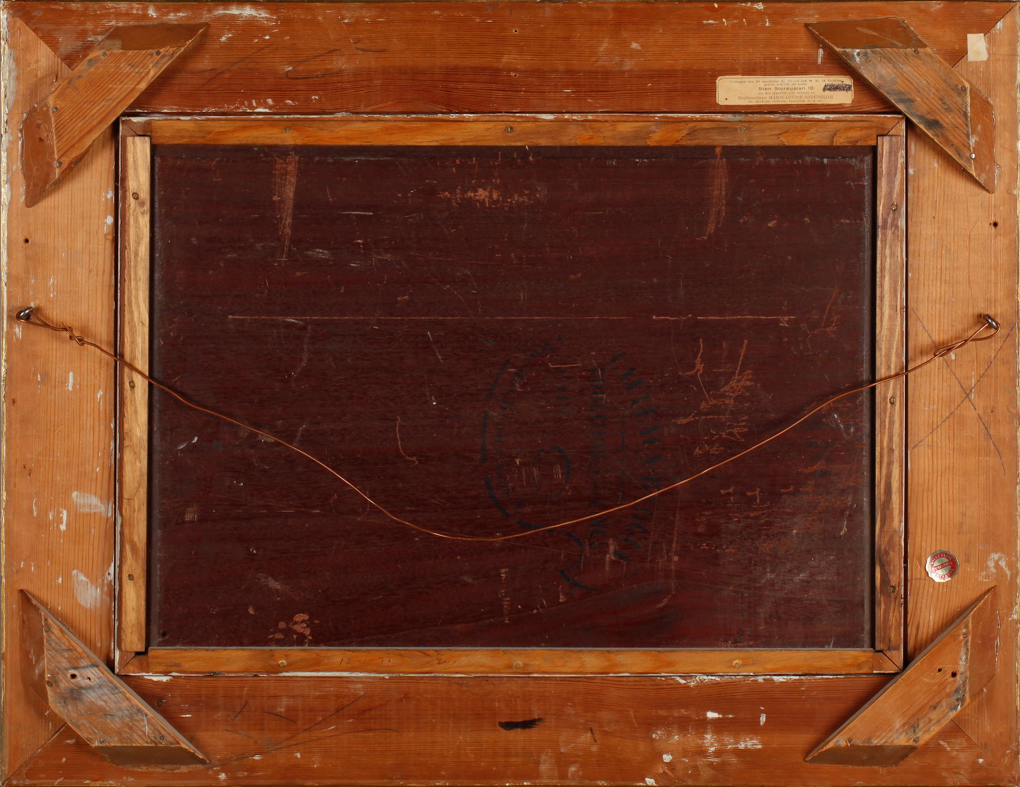 JOHAN ERICSON, olja på pannå, signerad.