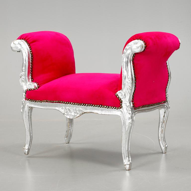 TABURETT, rokokostil, 1900/200-tal.