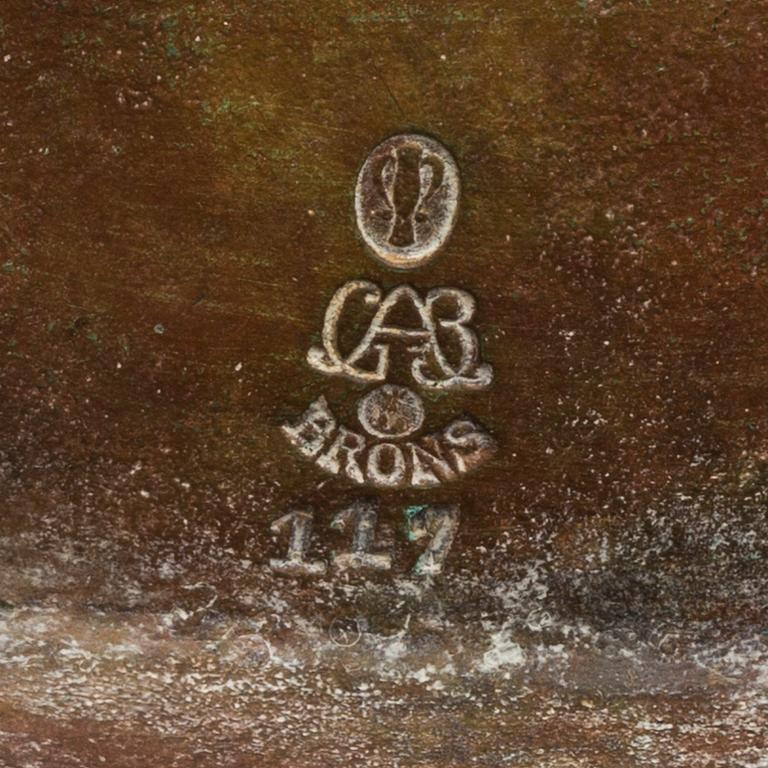 LJUSSTAKAR OCH VAS, 2+1 st,brons GAB design Jacob Ängman.