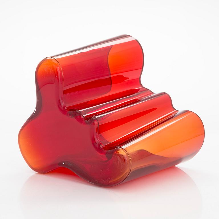 Alvar Aalto, vas, glas, modell 3030, signerad Alvar Aalto Iittala.