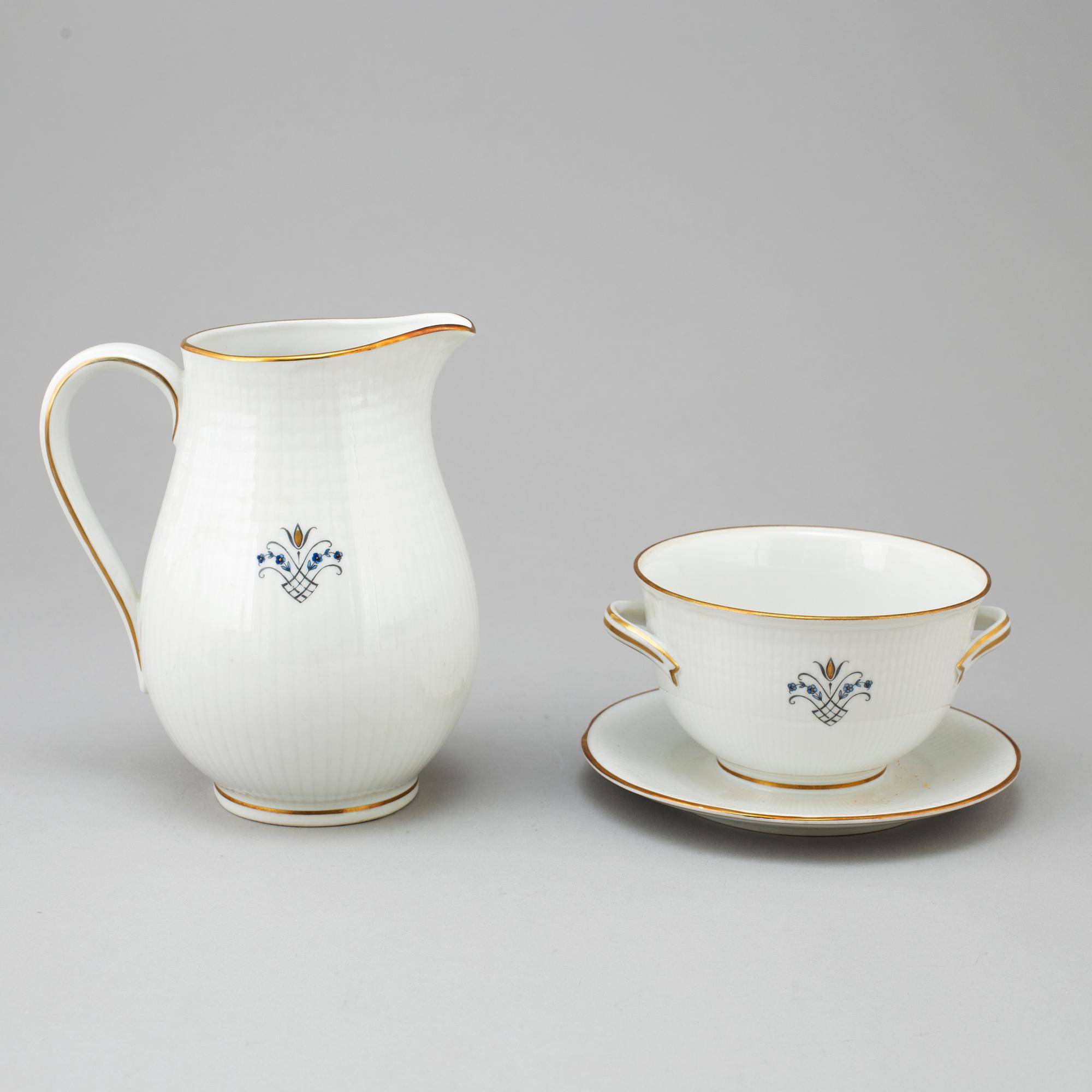 LOUISE ADELBORG, servis, 58 delar, "Swedish grace". Rörstrand, 1940-tal.
