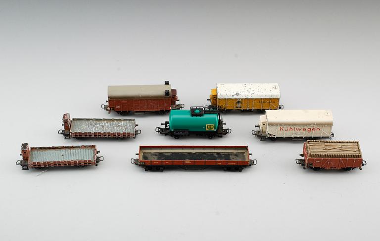 MODELLTÅGSVAGNAR, 23 st, Märklin, Tyskland.