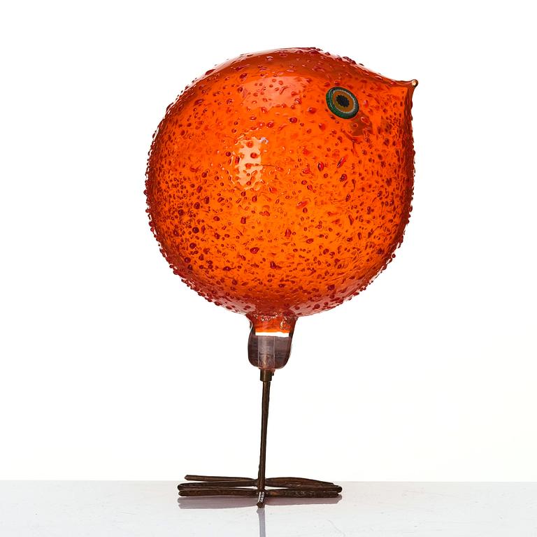 Alessandro Pianon, a 'Pulcino' glass sculpture of a bird, Vistosi, Murano Italien 1960-tal.