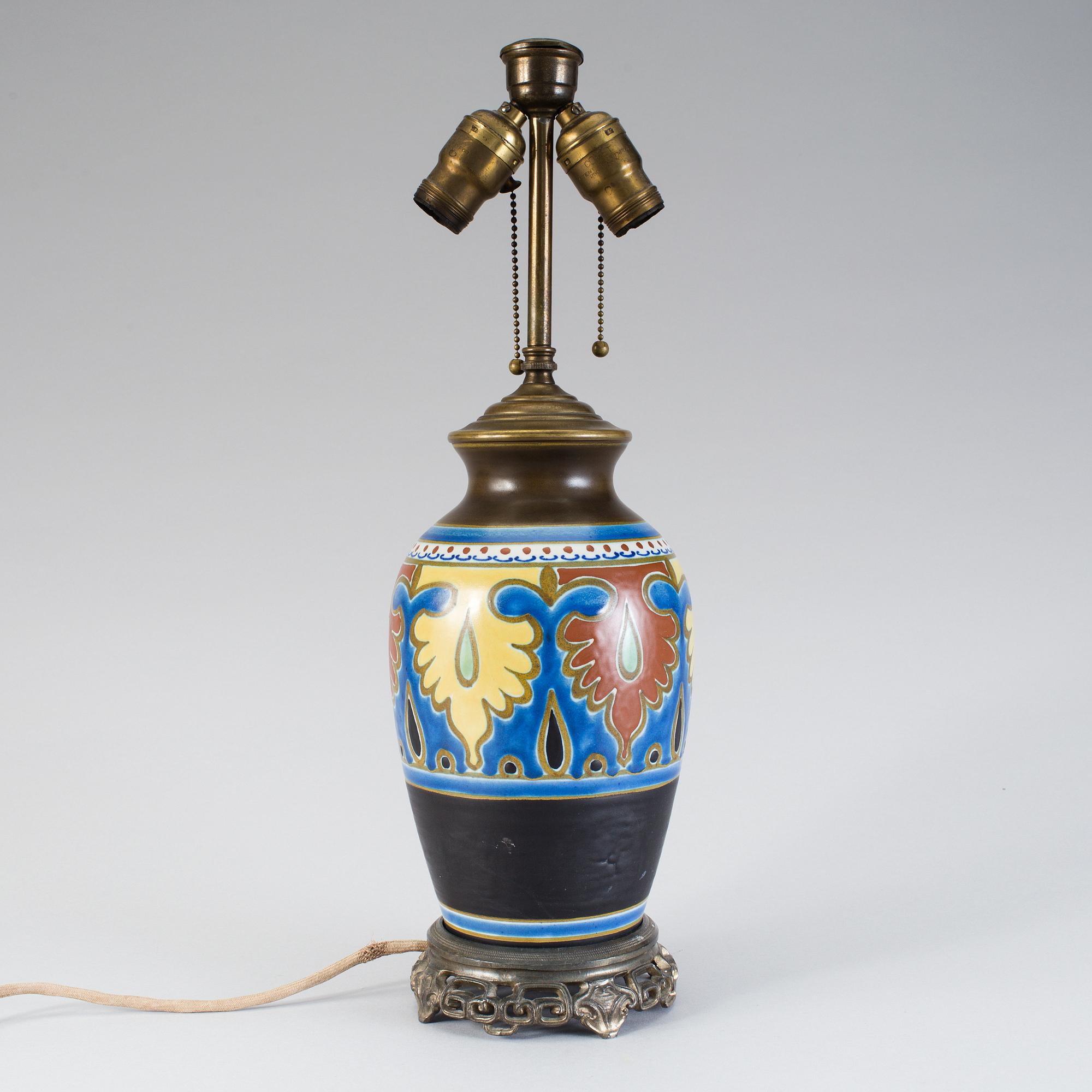 Table lamp, Gouda, Holland, early 20 th century.