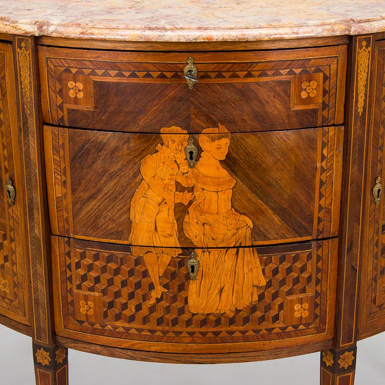 A Louis XVI style chest of drawers, France, second half of the 19th century.