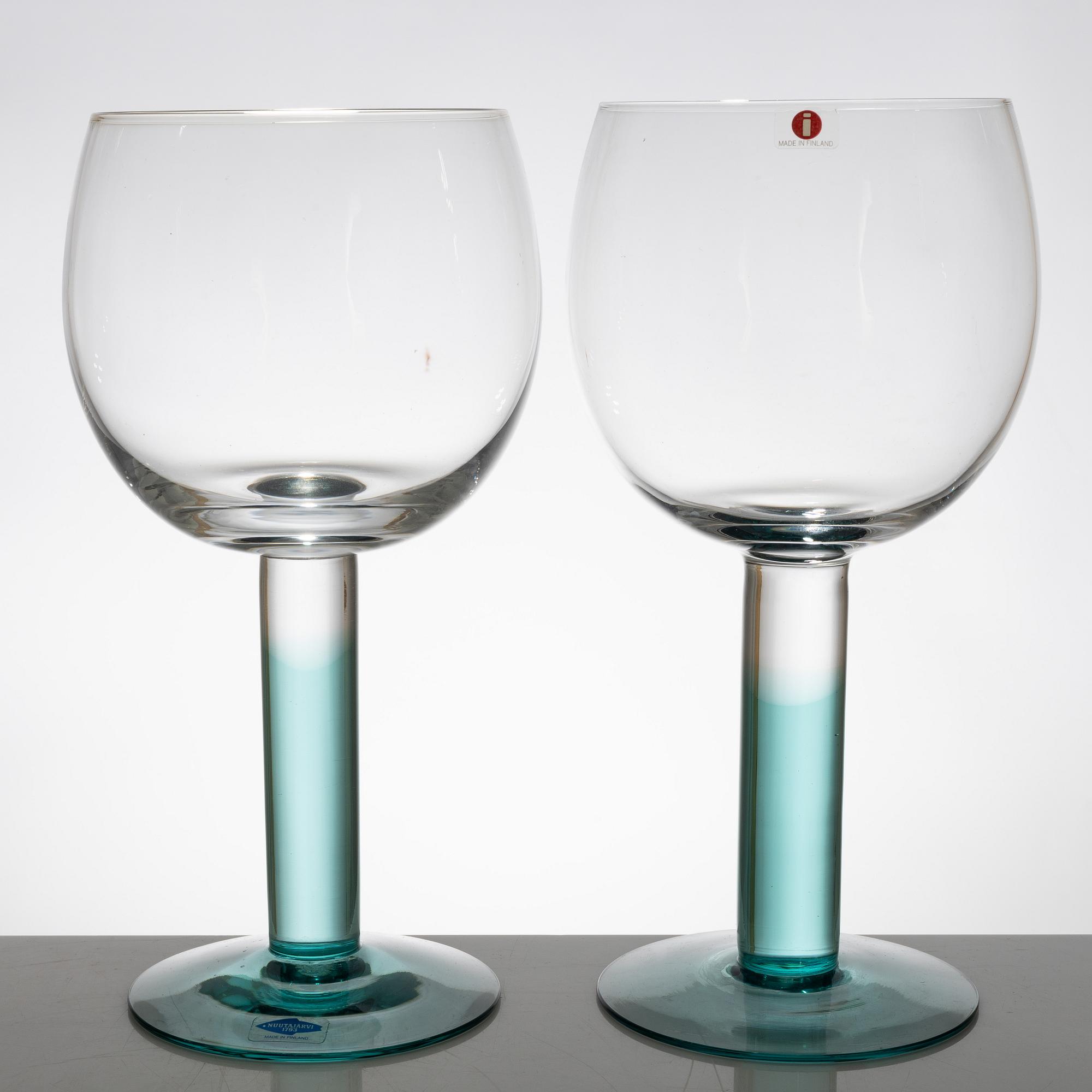 Kerttu Nurminen, beer glasses, 10 pcs, "Mondo", Iittala, late 20th century.