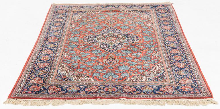Rug, semi-antique Keshan. 205 x 142 cm.