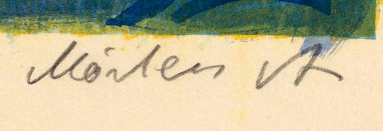 MÅRTEN ANDERSSON, akvarell och litografi signerad.