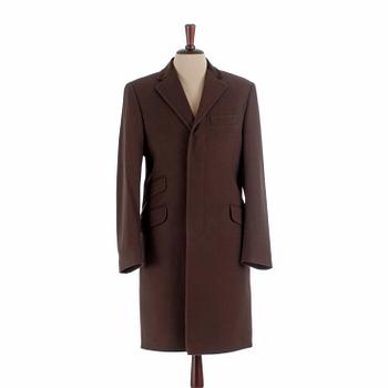 281. PARK HOUSE, a brown wool and cashmere coat / covert coat, size 46.