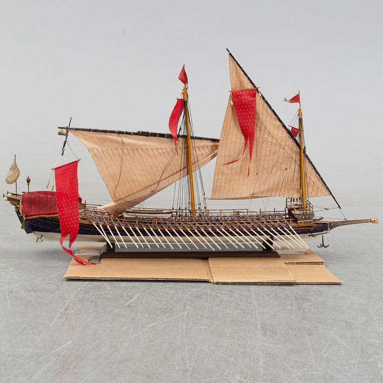 A 20th Century model of a galley ship.