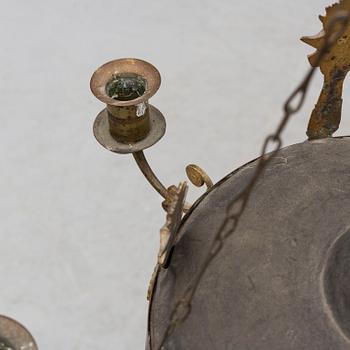 A hanging lamp, empire-style, first half of the 20th century.