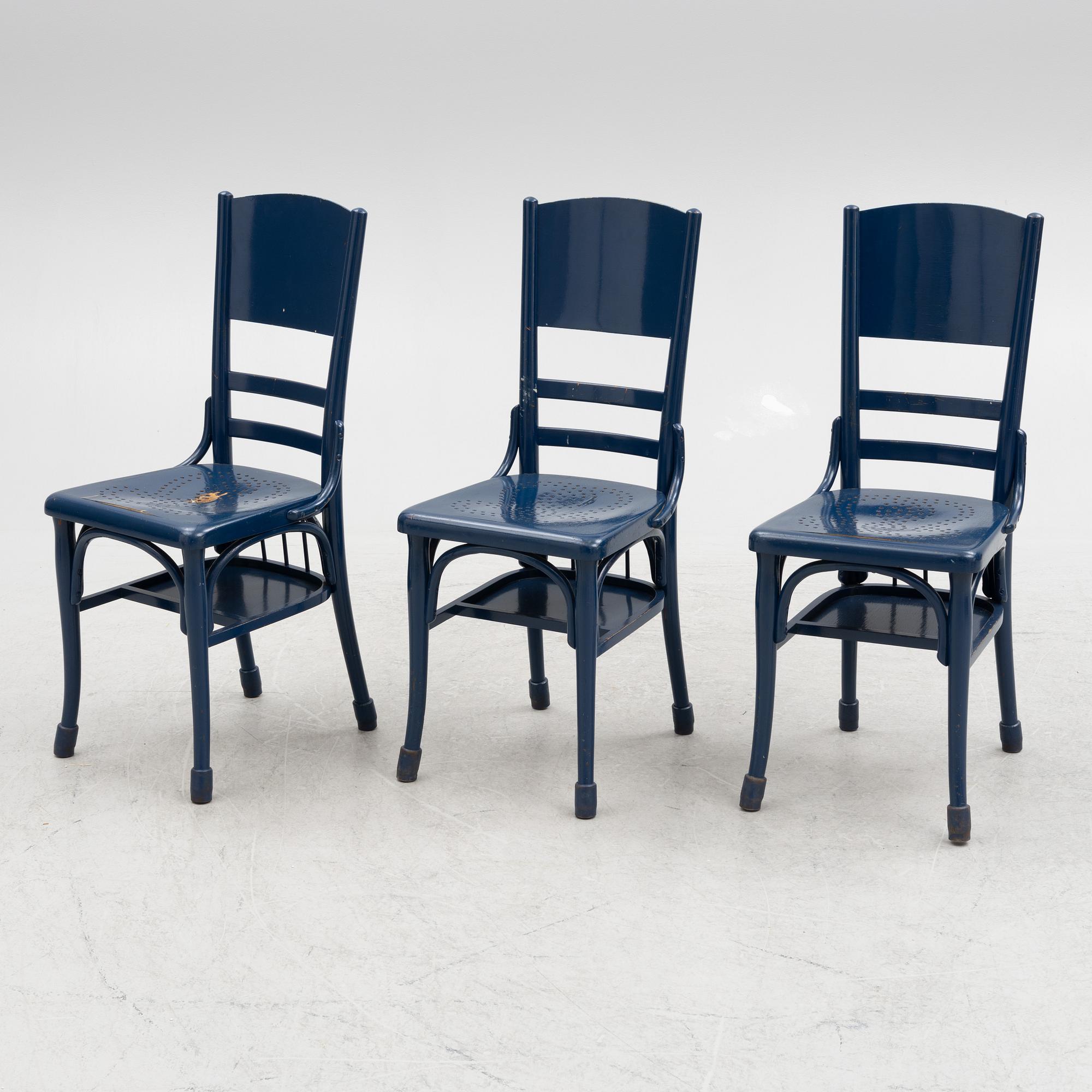 Gemla, three 'Telephone chairs', early 20th century.