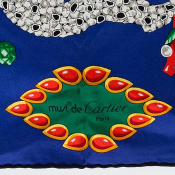 SCARVES, 4 st, silke, Gianni Versace, Cartier, YSL.