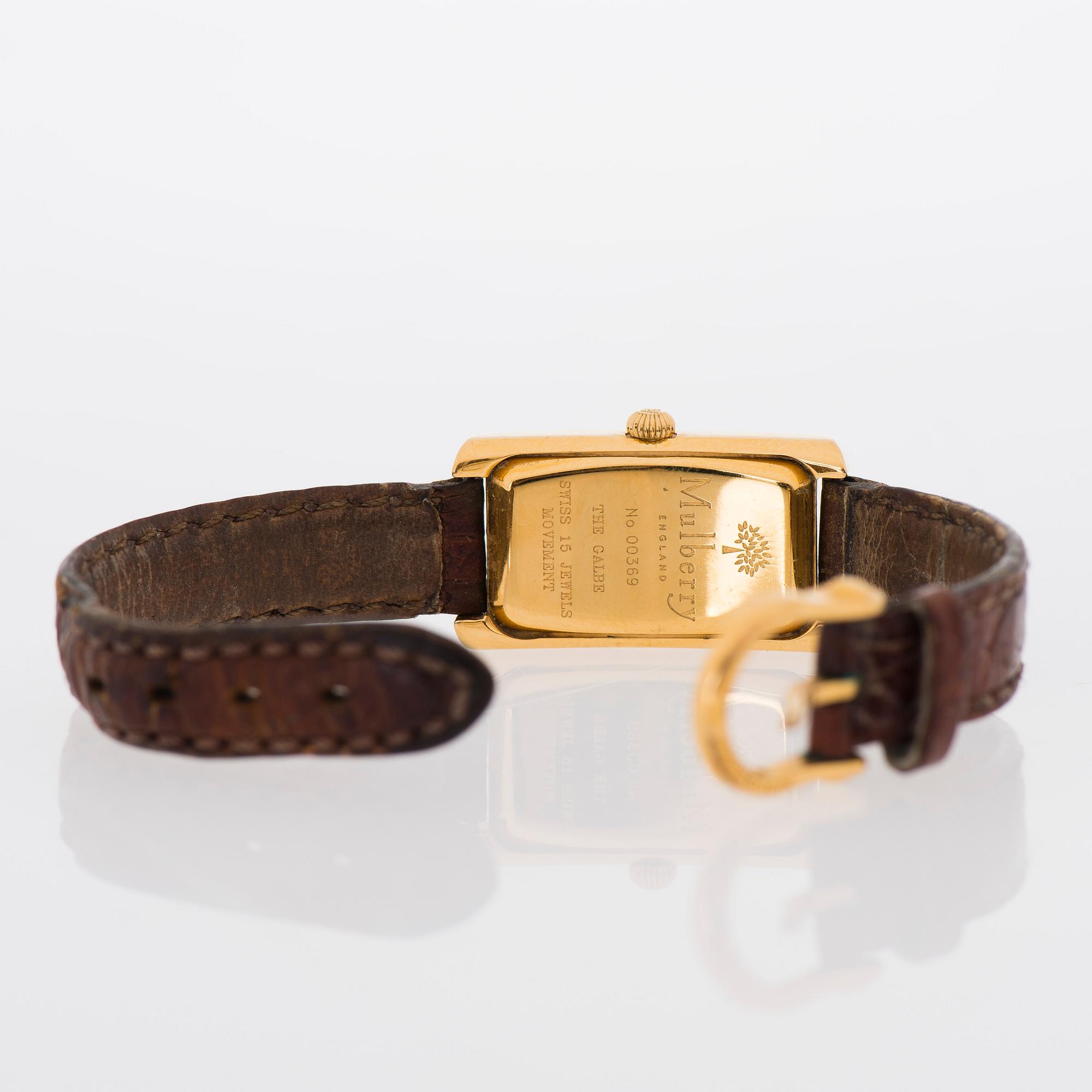 MULBERRY, wrist watch, 19,5 x 30-35,5 mm.