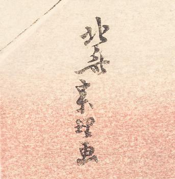 Fem träsnitt ur mapp utgiven av Tokyo Bijutsu Kankokai (Tokyo Art Publishing Association", tidigt 1900-tal.