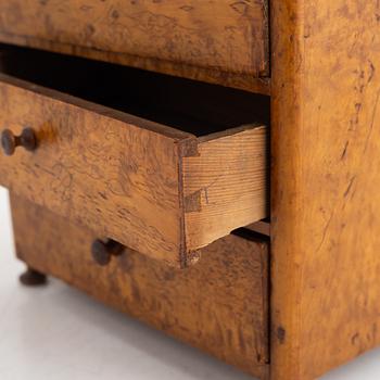 A Swedish miniature commode, 19th century.