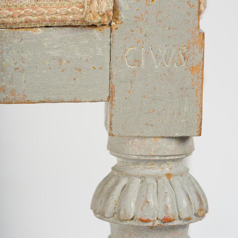 A pair of Gustavian chairs by C. J. Wadström (master in Stockholm 1788-1816).