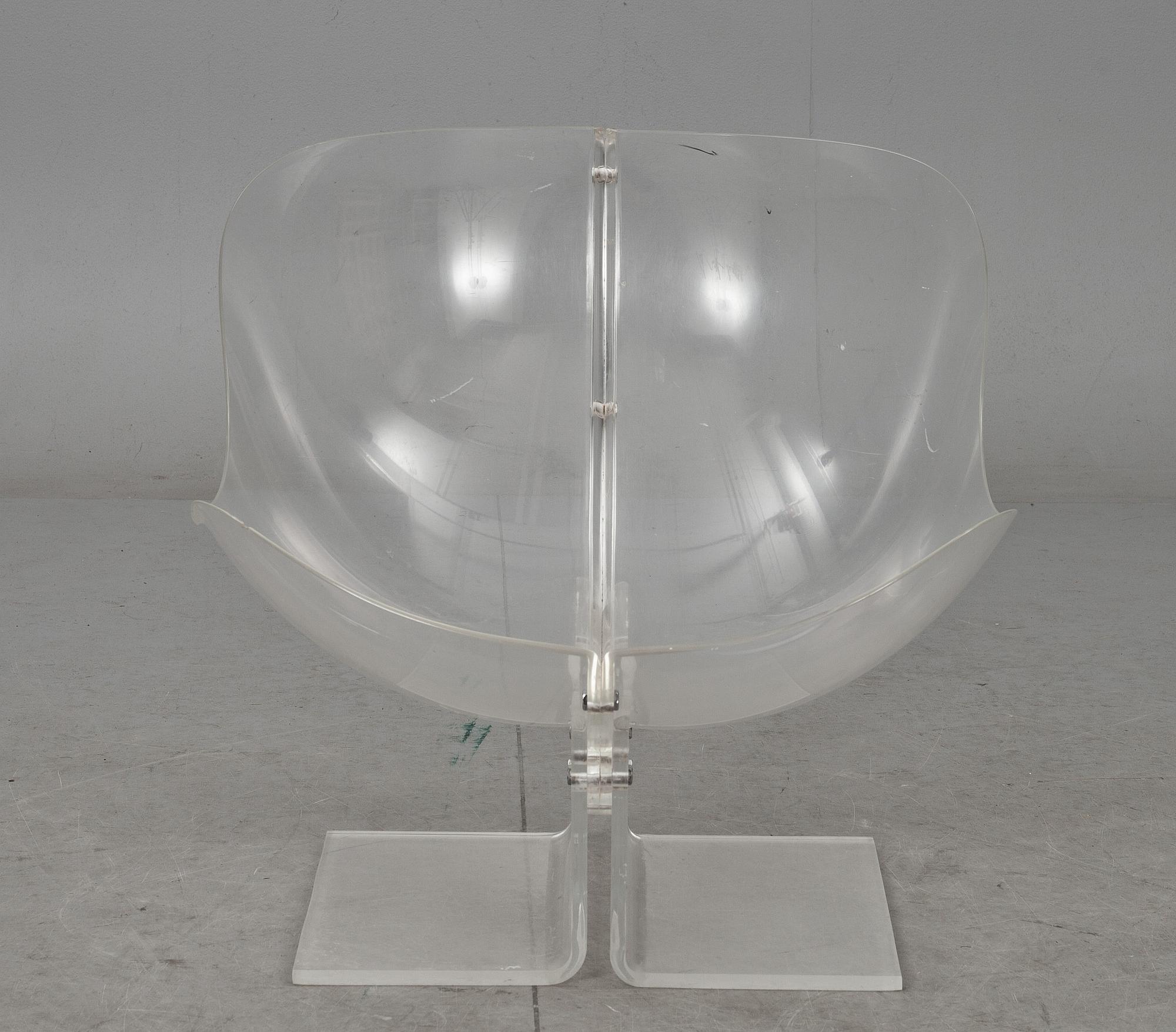 FÅTÖLJ, formgiven av Boris Tabakoff, Belgien, 1970-tal.