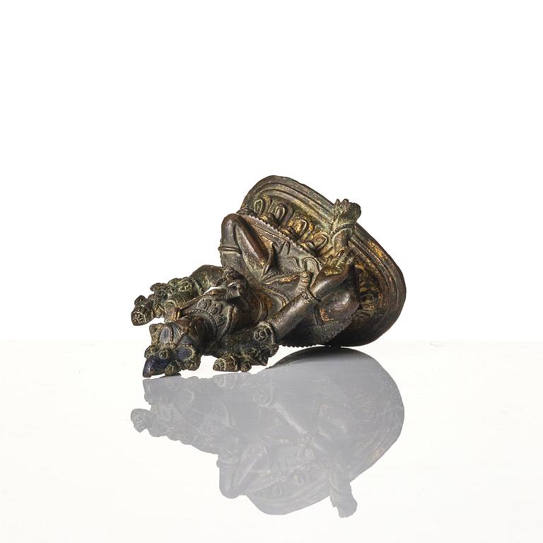 A copper alloy figure of Green Tara, Tibet, 17/18th century or later.