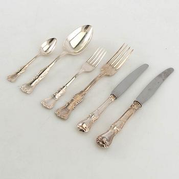 Cutlery 71 pcs "Prins Albert" silver GAB Eskilstuna 1970s.