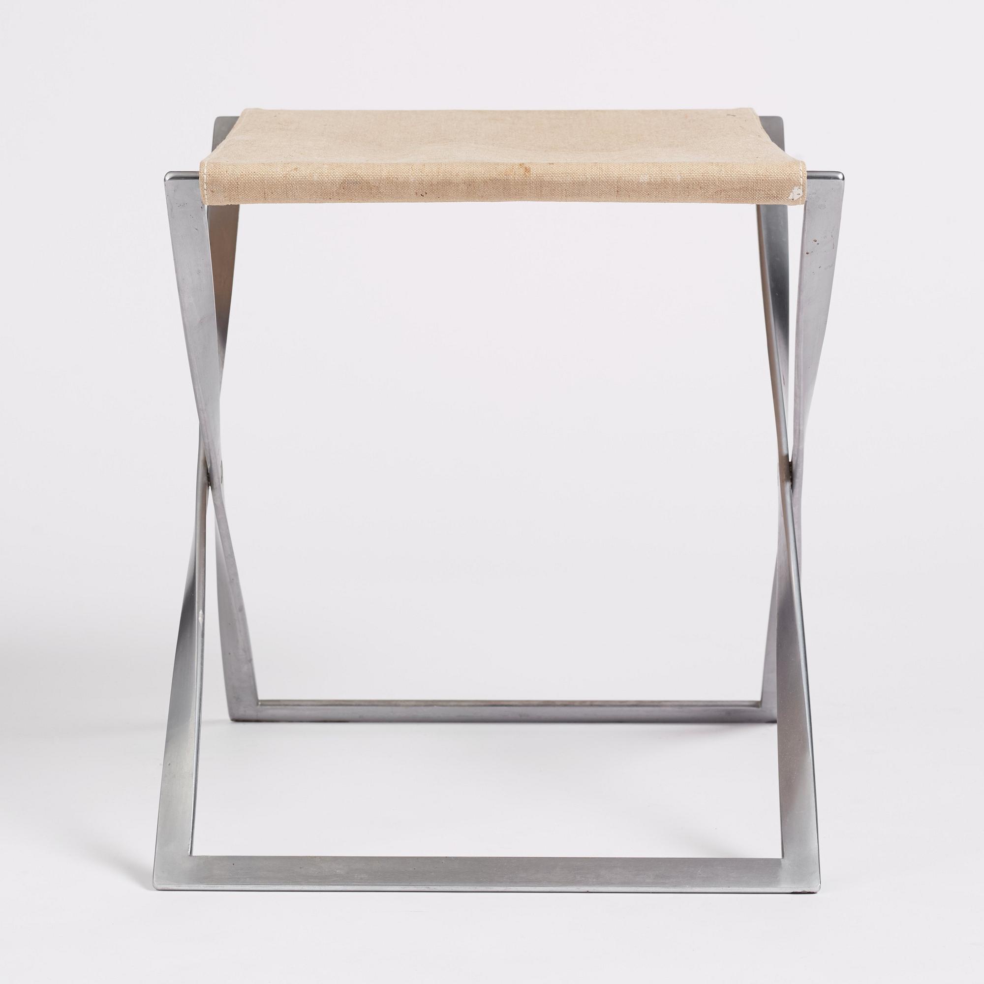 Poul Kjaerholm, taburett, "PK-91", edition E Kold Christensen, Danmark tidigt 1960-tal.