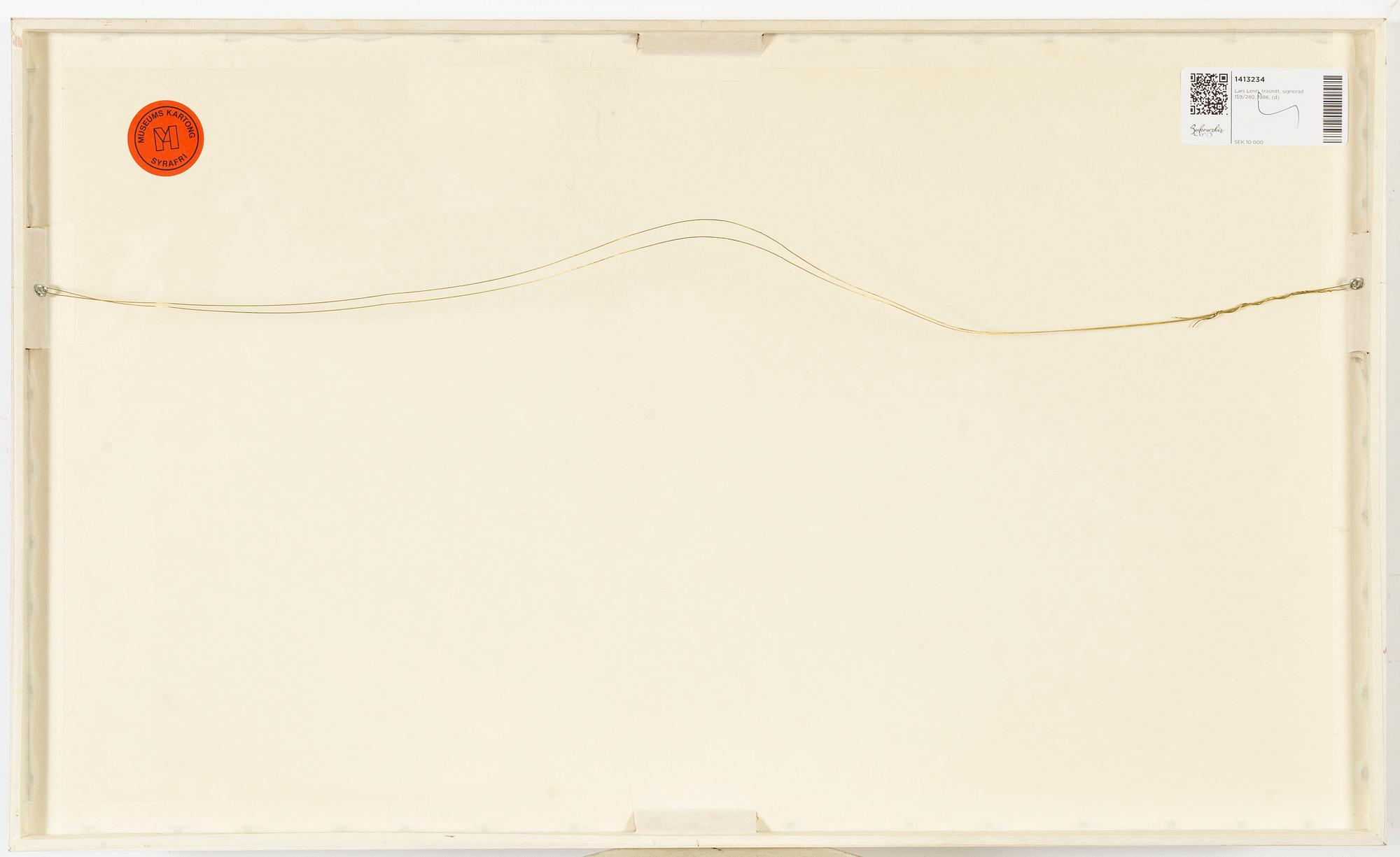 Lars Lerin, träsnitt, 1986, signerad 159/280.