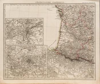 EIGHTHS MAPS FROM STILERS ATLAS. CA 1860.