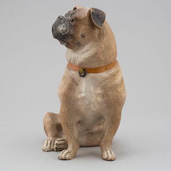 An early 20th century terracotta dog.