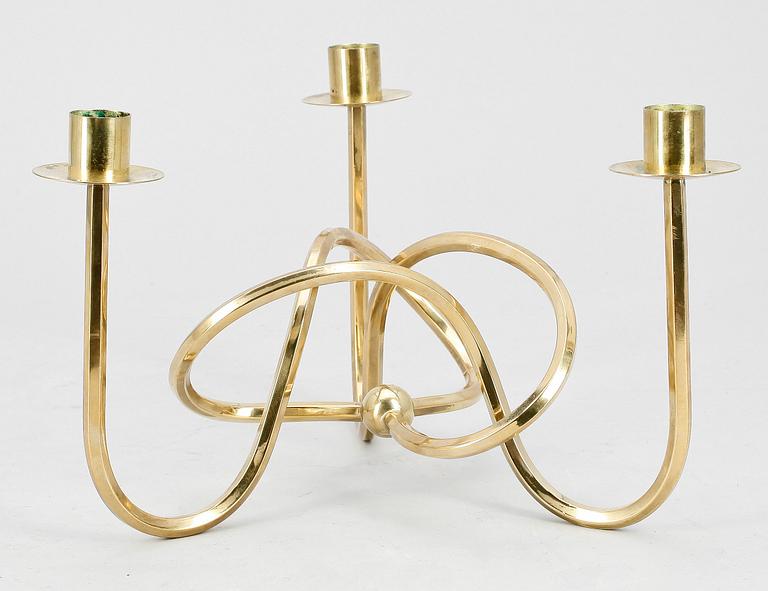 KANDELABER, mässing, "Vänskapsknuten",  Josef Frank, Svenskt Tenn.