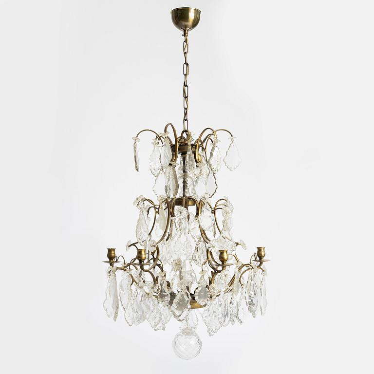 A Rococo style chandelier, first half of the 20th century.