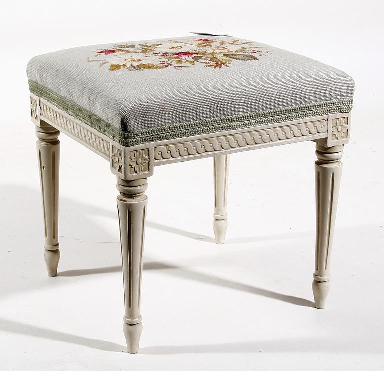 TABURETT, gustaviansk, sign Johan Hammarström, verksam 1794-1812, Stockholm.