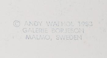 ANDY WARHOL, "With hat" ur "Three portraits of  Ingrid Bergman by Andy Warhol"  silkscreen signerad och numerad 15/250.