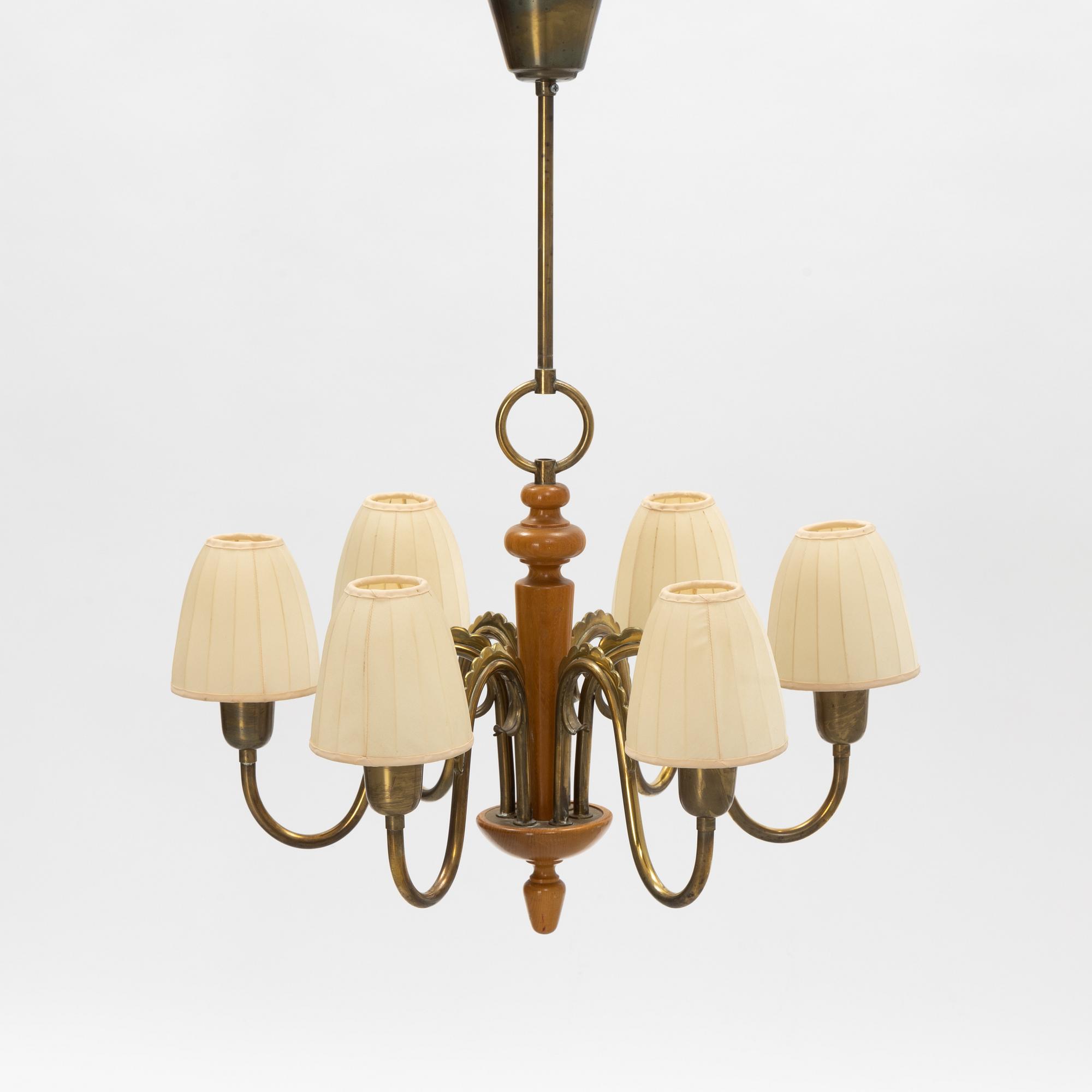Harald Notini, a Swedish Modern ceiling light, Böhlmarks 1940s'/50's.