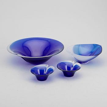 SKÅLAR, 4 st, Mats Jonasson, Målerås, 1900-talets andra hälft.