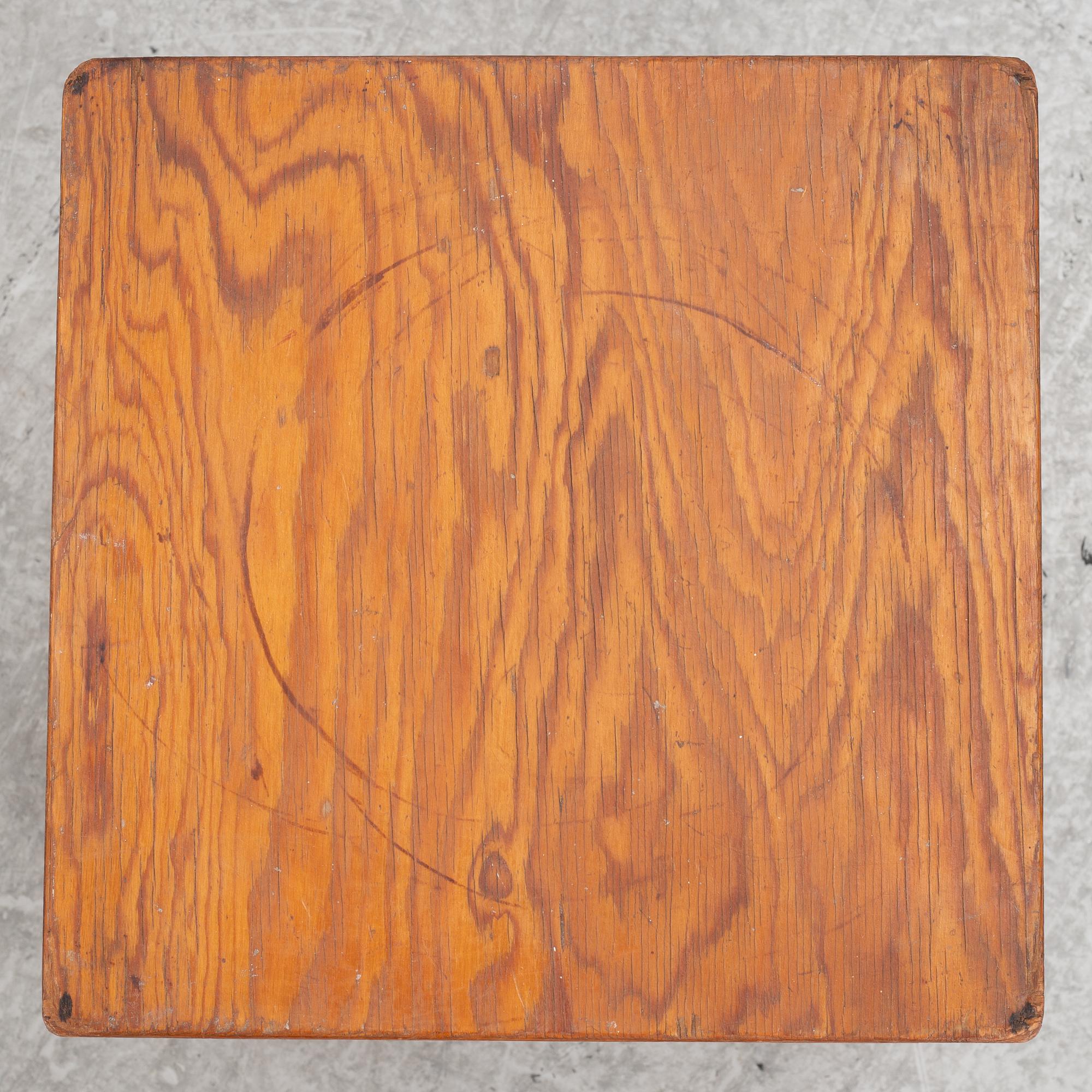 Stools, pine, mid-20th century.