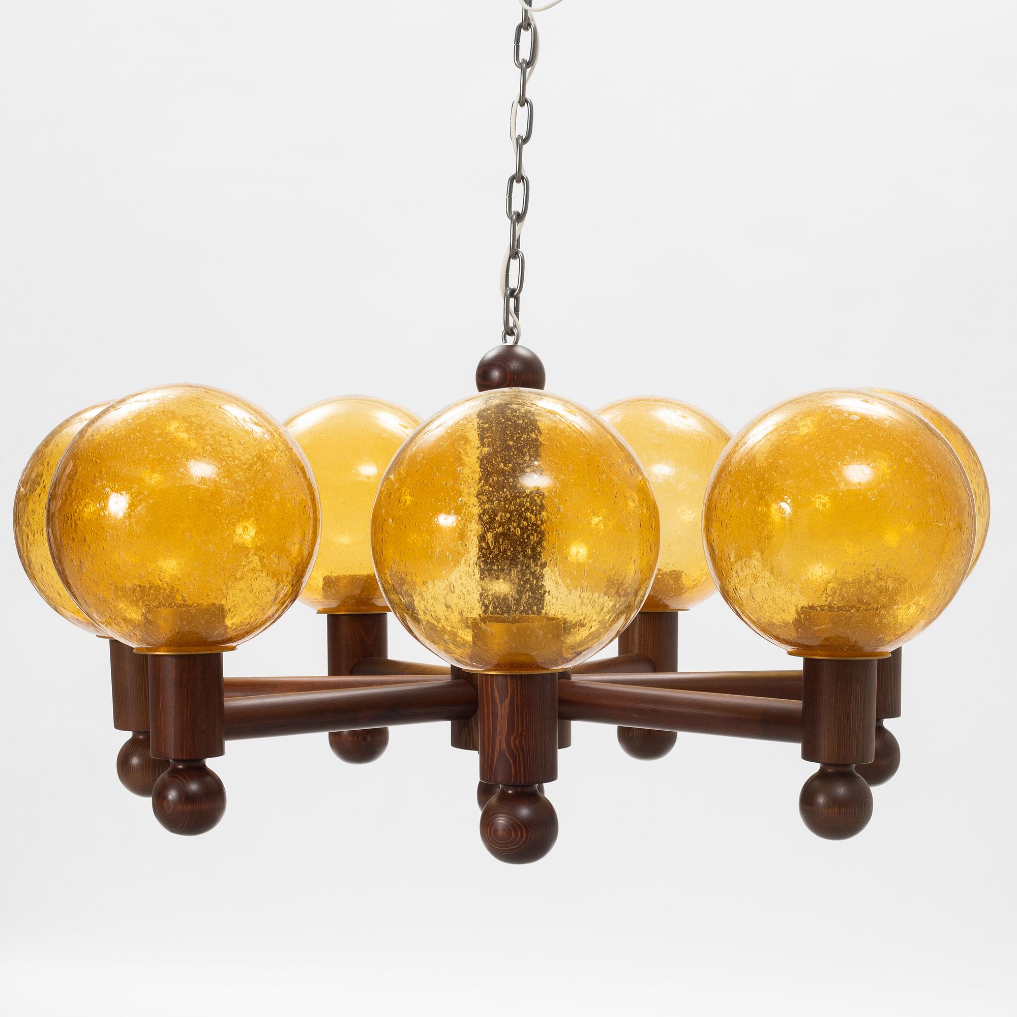 A large ceiling light, Luxus, 1970s.