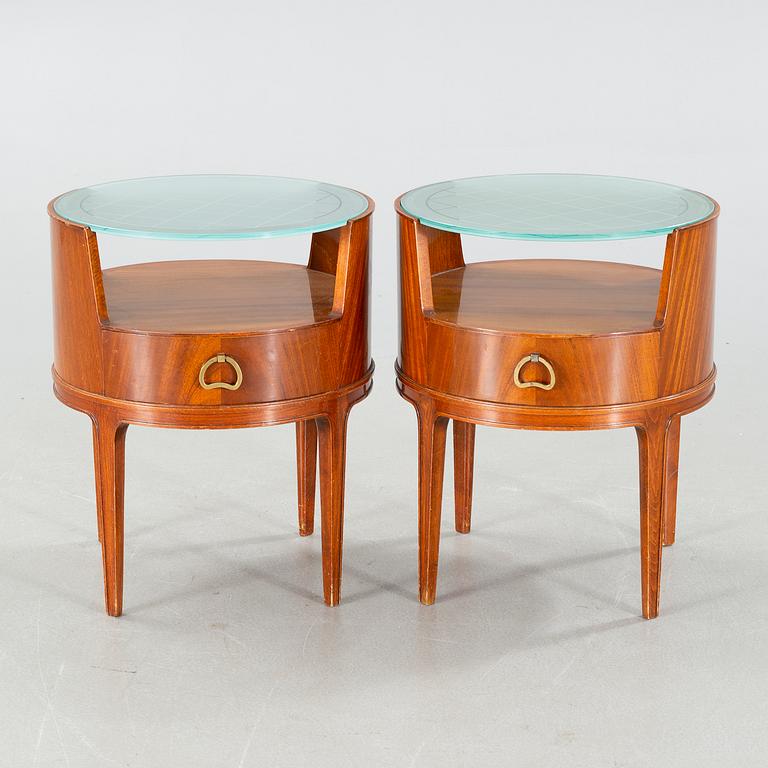 A pair of bed tables, by Bodafors, 1940/50s.