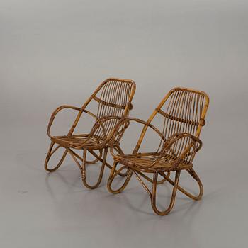 A PAIR OF ARMCHAIRS, end of 20th century.