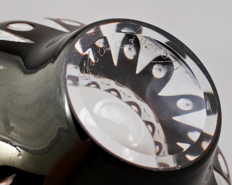 SKÅL, glas, Kosta, signerad "GS", 1900-talets andra hälft.