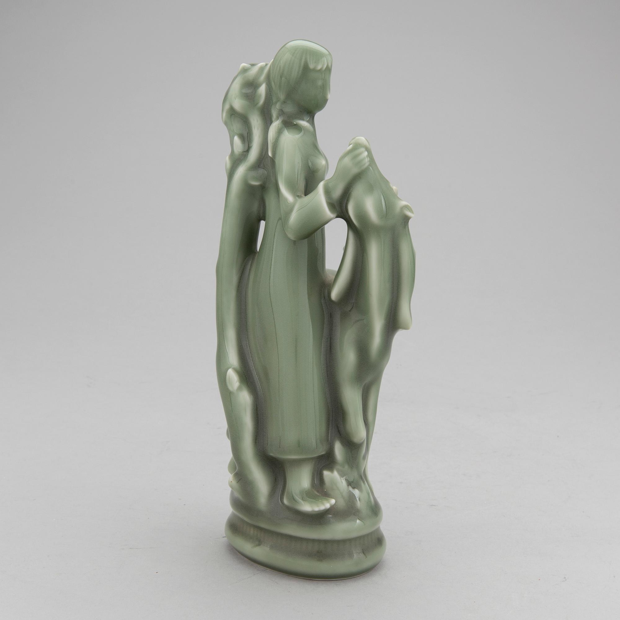 HELGE CHRISTOFFERSEN, skulptur, keramik. Signerad. Royal Copenhagen.