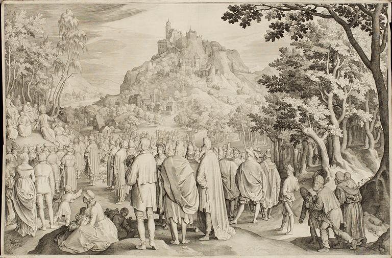 NICOLAES DE BRUYN, after, two,  copper engraving.