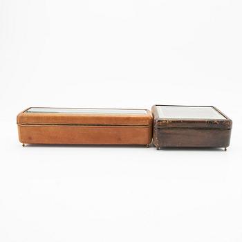 Jewellery boxes, 2 pcs, 20th century.
